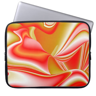 Kärlek och Guld Abstrakt 3D Rainbowart Laptop Fodral