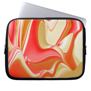 Kärlek och Guld Abstrakt 3D Rainbowart Laptop Fodral
