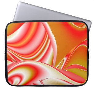 Kärlek och Guld Abstrakt 3D Rainbowart Laptop Fodral