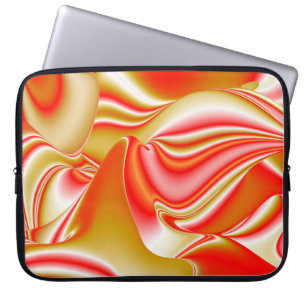 Kärlek och Guld Abstrakt 3D Rainbowart Laptop Fodral