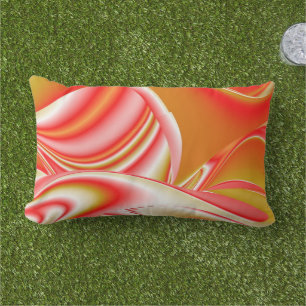Kärlek och Guld Abstrakt 3D Rainbowart Lumbarkudde