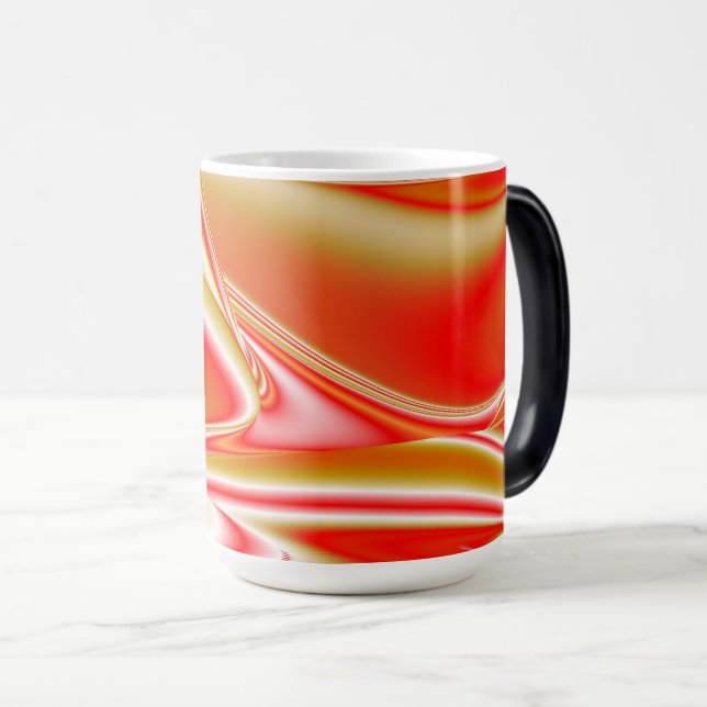 Kärlek och Guld Abstrakt 3D Rainbowart Magisk Mugg (Framsida höger)