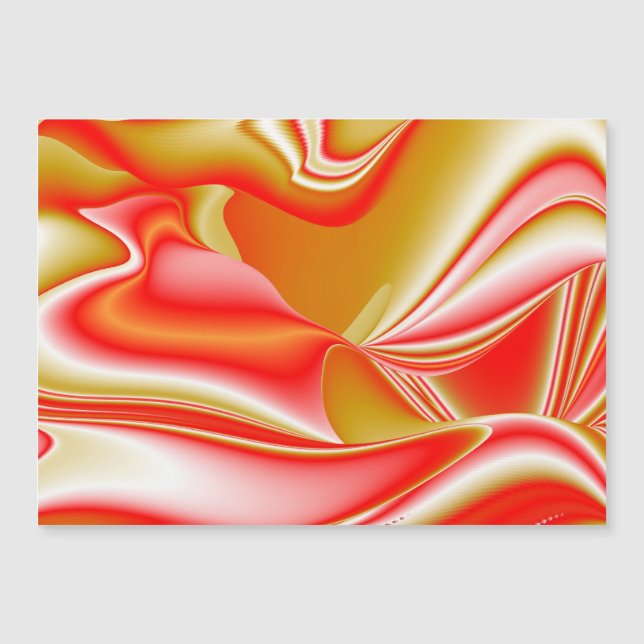 Kärlek och Guld Abstrakt 3D Rainbowart Magnetic Ca (Framsida)