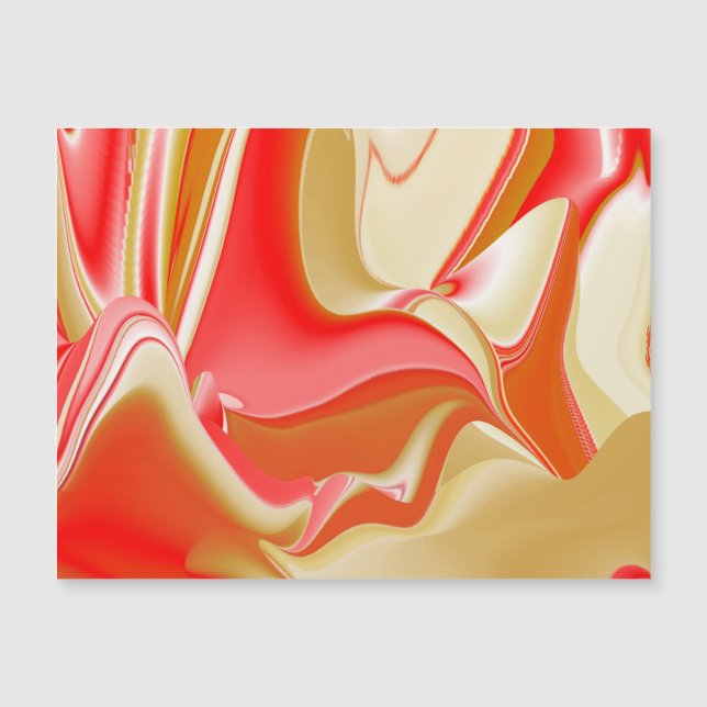 Kärlek och Guld Abstrakt 3D Rainbowart Magnetic Ca (Framsida)