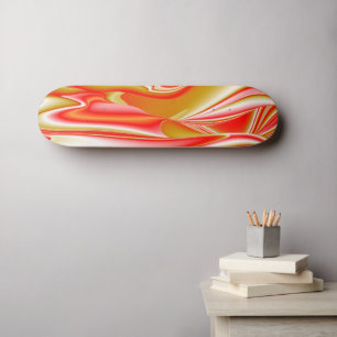 Kärlek och guld Abstrakt 3D Rainbowart Mini Skateboard Bräda 18,5 Cm