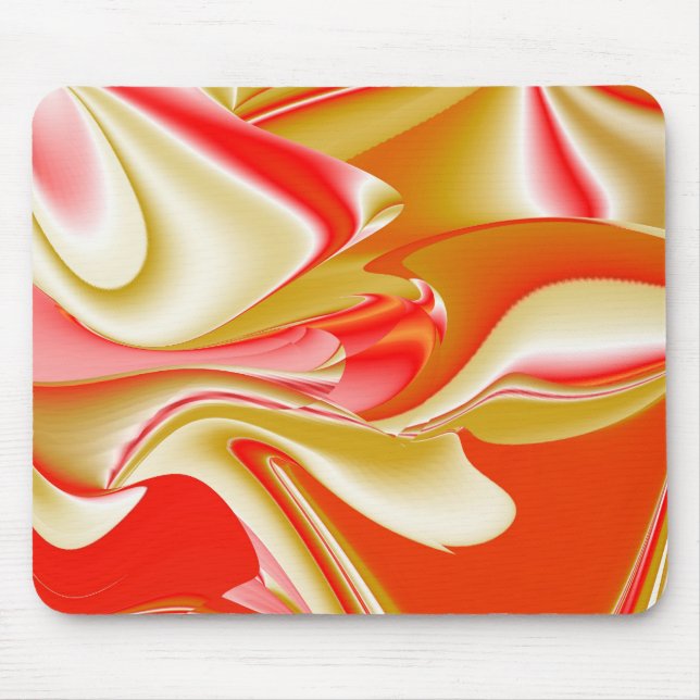 Kärlek och Guld Abstrakt 3D Rainbowart Musmatta (Framsidan)