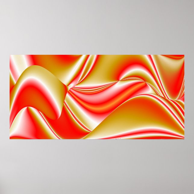 Kärlek och Guld Abstrakt 3D Rainbowart Poster (Framsidan)