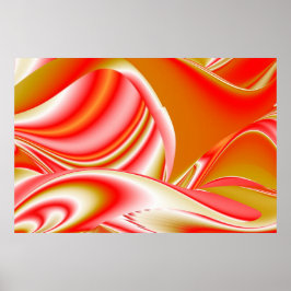 Kärlek och Guld Abstrakt 3D Rainbowart Poster