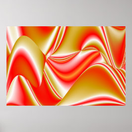 Kärlek och Guld Abstrakt 3D Rainbowart Poster