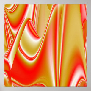 Kärlek och Guld Abstrakt 3D Rainbowart Poster