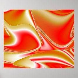 Kärlek och Guld Abstrakt 3D Rainbowart Poster