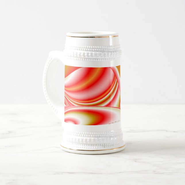 Kärlek och Guld Abstrakt 3D Rainbowart Sejdel (Framsida vänster)