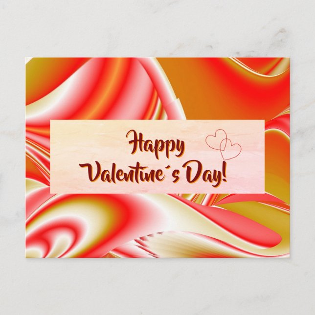 Kärlek och Guld Abstrakt 3D Rainbowart Vykort (Framsida)