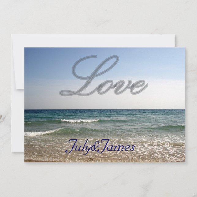 kärlek och hav inbjudningar (Framsida)