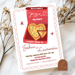 Kärlek och Heart Pizza par Möhippa Inbjudningar