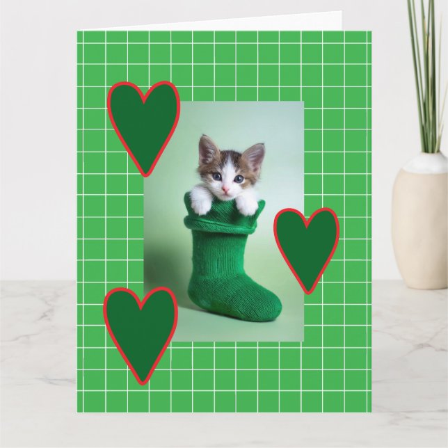 Kärlek och Hearts jul Kort (Framsida)