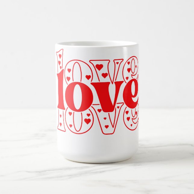 Kärlek och Hearts Kaffemugg (Center)