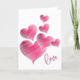 Kärlek och Hearts Valentine Card Helgkort