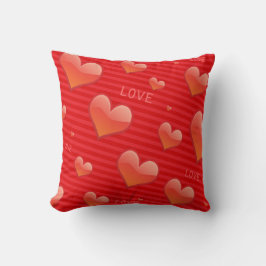 Kärlek och Hearts Valentine Pillow Kudde