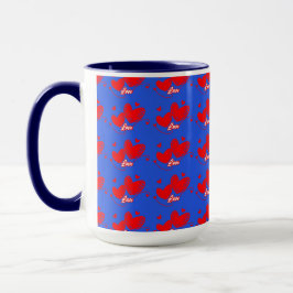 Kärlek och hjärta Romantisk design Mugg