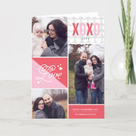 Kärlek och Hugs Photo Valentine Helgkort