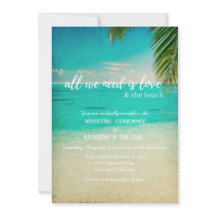 Kärlek och inbjudan till Beach-bröllop