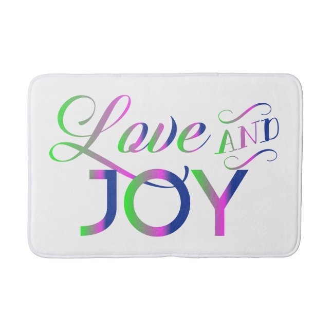 Kärlek och Joy Colorful Badrumsmatta (Framsidan)