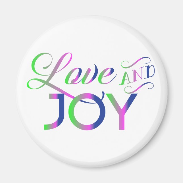 Kärlek och Joy Colorful Magnet (Framsidan)