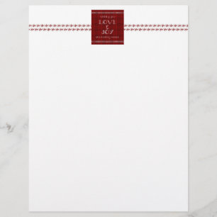 Kärlek och Joy jul Brev Papper