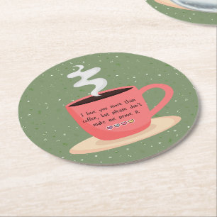 kärlek och kaffe, roliga citat om äktenskap semest underlägg papper rund