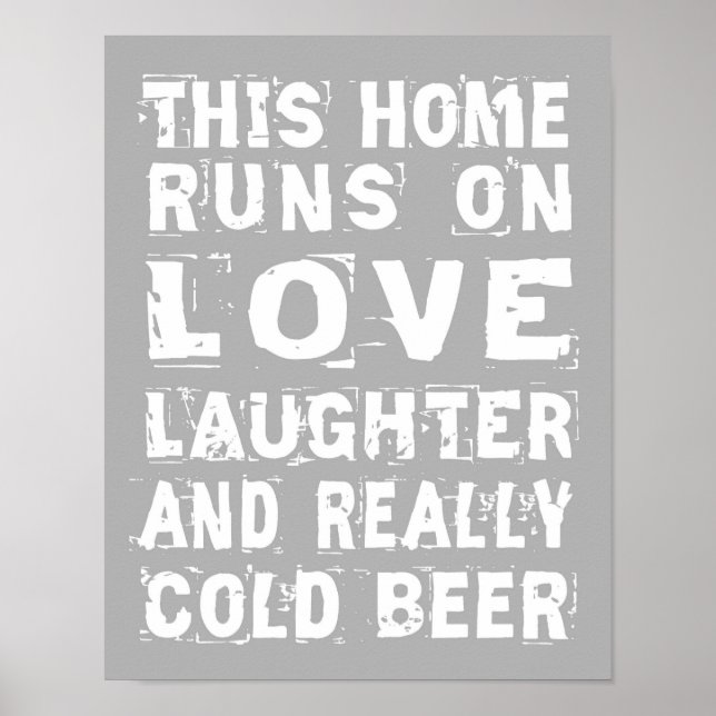 Kärlek och Kall Beer Poster (Framsidan)