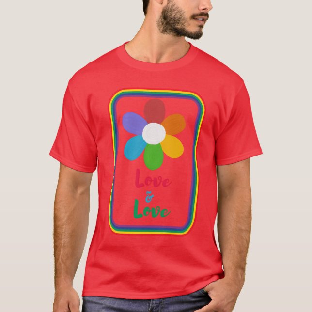 kärlek och kärlekspresent t shirt (Framsida)