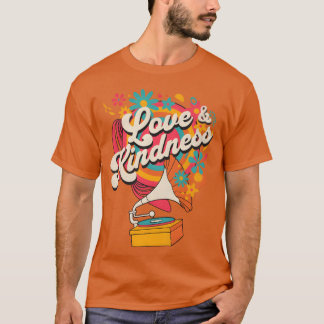 Kärlek och Kindness Retro Music-familjen T Shirt