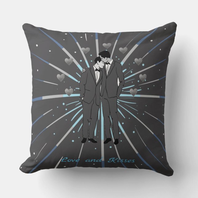 KÄRLEK OCH KISSES PILLOW KUDDE (Framsida)