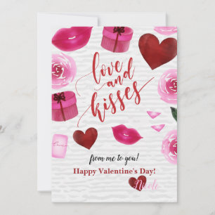 Kärlek och Kisses Valentindagskort Julkort