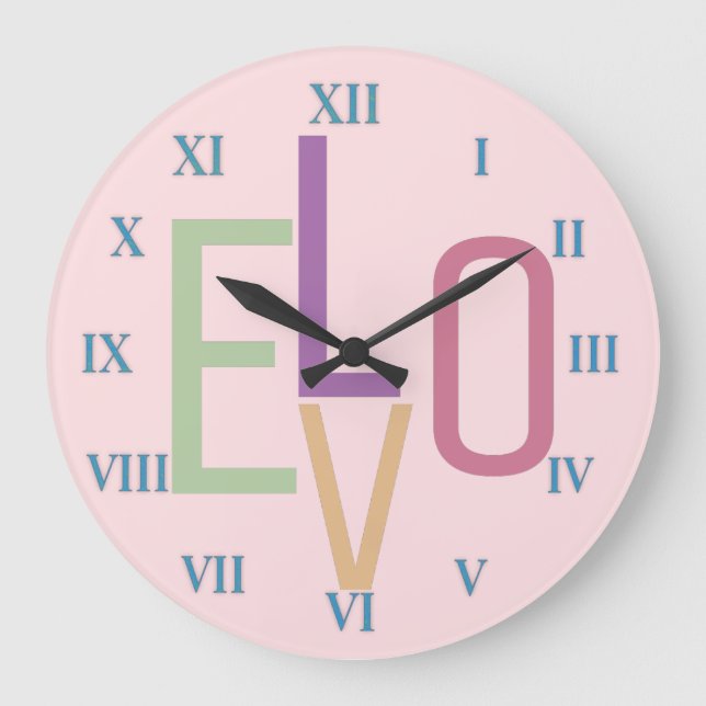 Kärlek och latinska nummer stor klocka (Framsida)