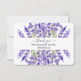 Kärlek och Lavendel | Elegent Bröllop Tacksamhetsk Tack Kort