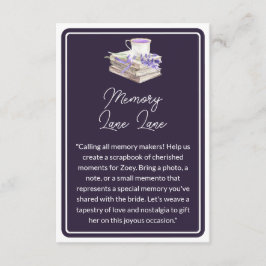 Kärlek och Lavender | Minnesfält Tilläggskort