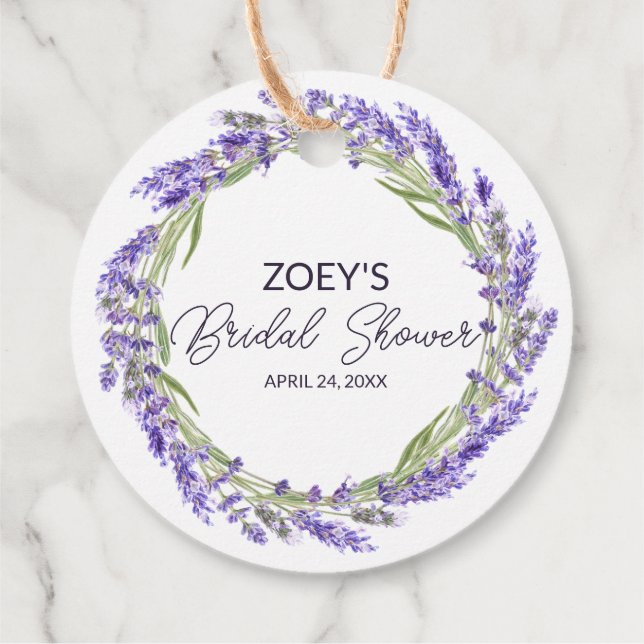 Kärlek och Lavender | Möhippa för Blommigt av Eleg Gåvor Etiketter (Baksida)