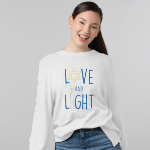 Kärlek och Light Hannukah T Shirt
