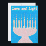 Kärlek och Light Hanukkah Helgdag Card Julkort<br><div class="desc">Skicka Kärlek och ljus till alla dina judiska vänner och släktingar under Hanukkah-säsongen.</div>