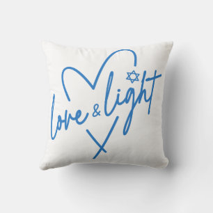 Kärlek och Light Hanukkah Kudde