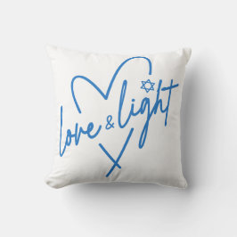 Kärlek och Light Hanukkah Kudde