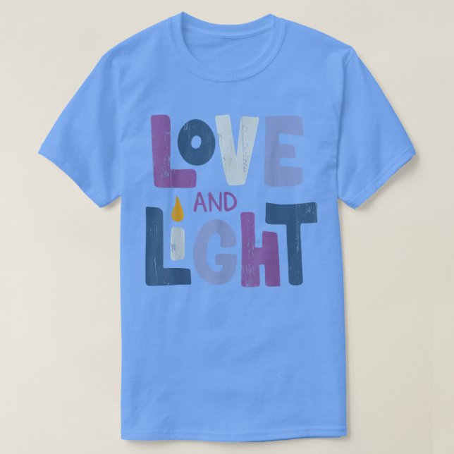 Kärlek och Light Hanukkah T Shirt (Design framsida)