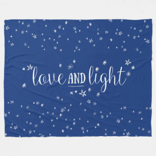 Kärlek och Light Stars Helgdag Fleece Blanket