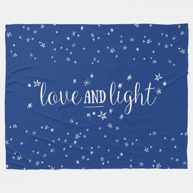 Kärlek och Light Stars Helgdag Fleece Blanket (Framsidan (Horisontell))