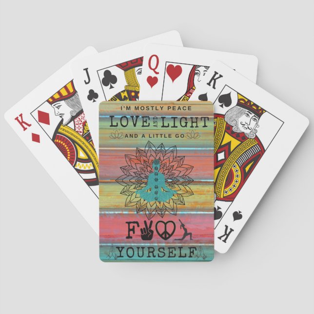 Kärlek och Light Yoga Casinokort (Baksidan)