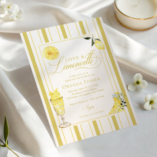 Kärlek och Limoncello Italiensk Citron Bröllopsdus Inbjudningar