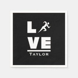 Kärlek och Live Athletics Track and Fält Sportfant Pappersservett