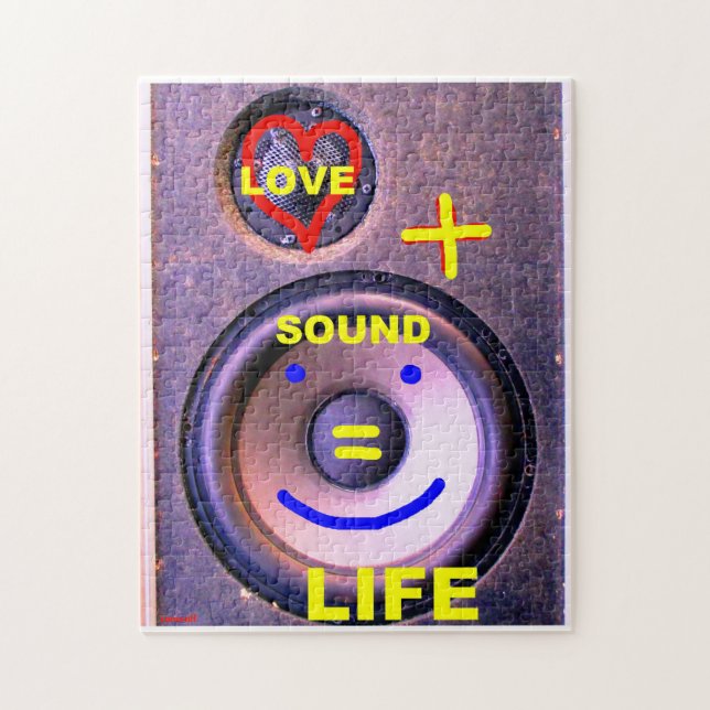 KÄRLEK och LJUD är LIFE - Puzzle Pussel (Vertikal)